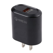 LZ-2117 18W QC3.0 3.1A USB Fast Charger, US Plug (Black)
