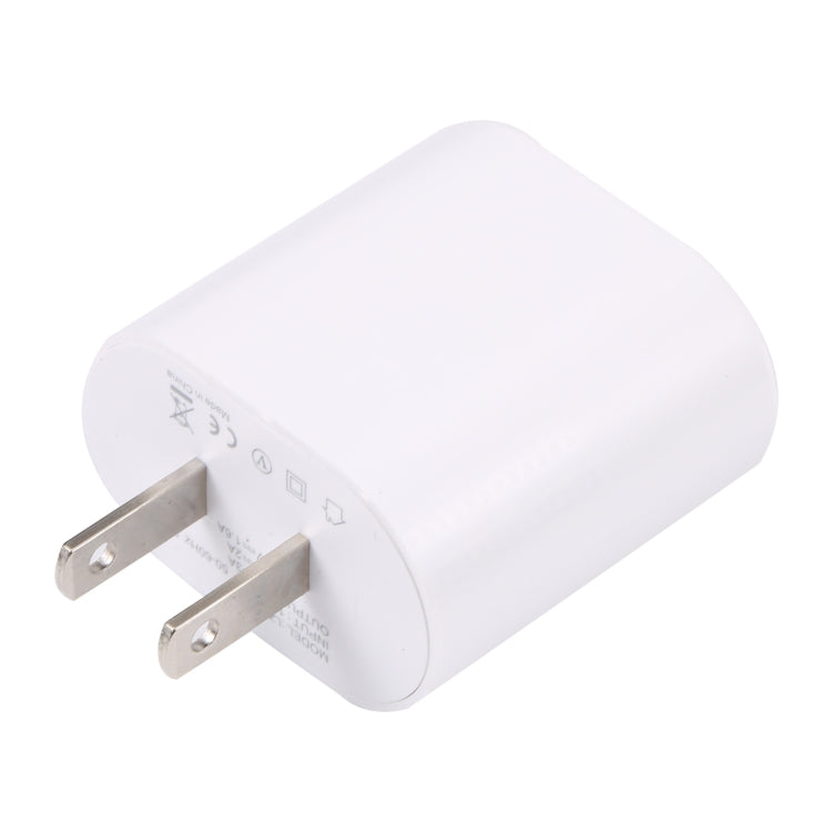 LZ-2117 18W QC3.0 3.1A USB Fast Charger, US Plug (White)