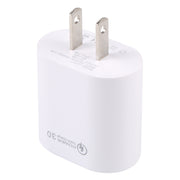 LZ-2117 18W QC3.0 3.1A USB Fast Charger, US Plug (White)