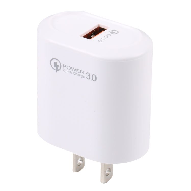 LZ-2117 18W QC3.0 3.1A USB Fast Charger, US Plug (White)