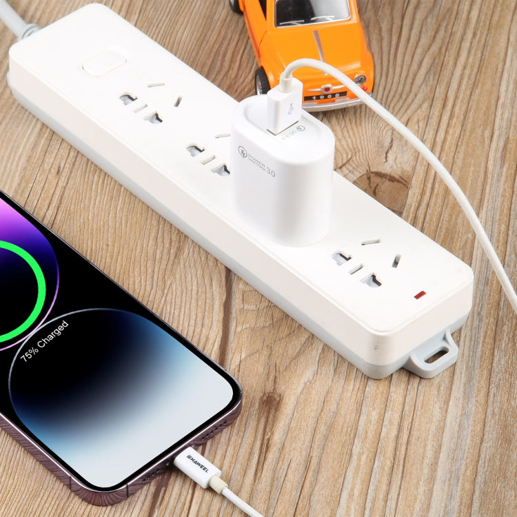 LZ-2117 18W QC3.0 3.1A USB Fast Charger, US Plug (White)