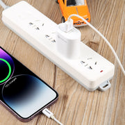LZ-2117 18W QC3.0 3.1A USB Fast Charger, US Plug (White)