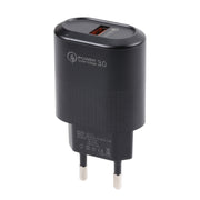 LZ-2117 18W QC3.0 3.1A USB Fast Charger, EU Plug(Black)