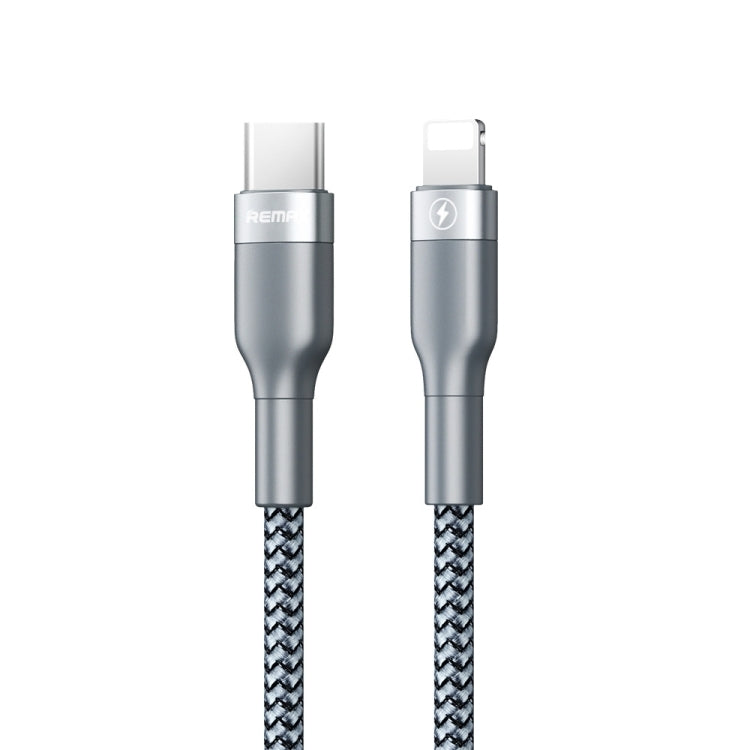 REMAX RC-009i 1m 2.22A USB-C / Type-C to 8 Pin 20W PD Fast Charging Data Cable(Silver)