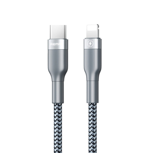 REMAX RC-009i 1m 2.22A USB-C / Type-C to 8 Pin 20W PD Fast Charging Data Cable(Silver)