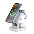 YP-HY05 15W 5 in 1 Magnetic Multifunctional Wireless Charger with Clock (White) - Wireless Charger by PMC TechLife | Online Shopping South Africa | PMC TechLife | Buy Now Pay Later Mobicred