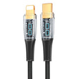 Mutural Li-CC010 1.2m PD20W Transparent USB-C / Type-C to 8 Pin Charging Data Cable - 2 in 1 Cable by Mutural | Online Shopping South Africa | PMC TechLife | Buy Now Pay Later Mobicred