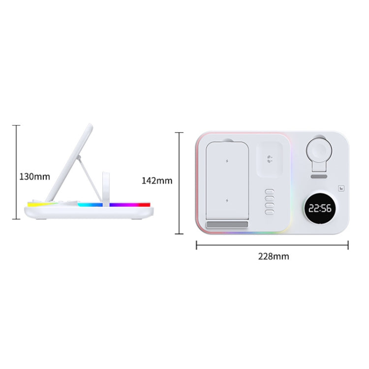 30W 4 in 1 Multifunctional Wireless Charger (White)