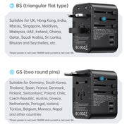 ROCK T62 35.5W Global Travel Multifunctional Plug PD Charger Power Adapter(Black)