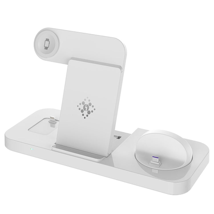 6 in 1 Multifunctional Foldable Vertical Wireless Charger (White)