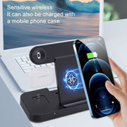 6 in 1 Multifunctional Foldable Vertical Wireless Charger (White)