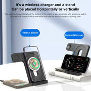 U17 15W 5 in 1 Folding Magnetic Wireless Charger with Night Light (White)