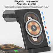U17 15W 5 in 1 Folding Magnetic Wireless Charger with Night Light (White)