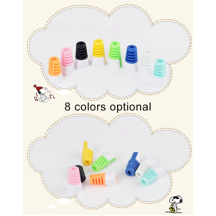 2 PCS Anti-break USB Charge Cable Winder Protective Case Protection Sleeve(White)