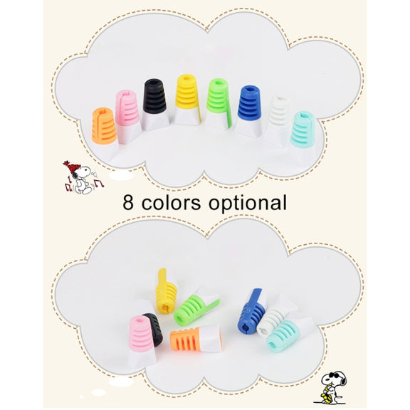 2 PCS Anti-break USB Charge Cable Winder Protective Case Protection Sleeve(Yellow)
