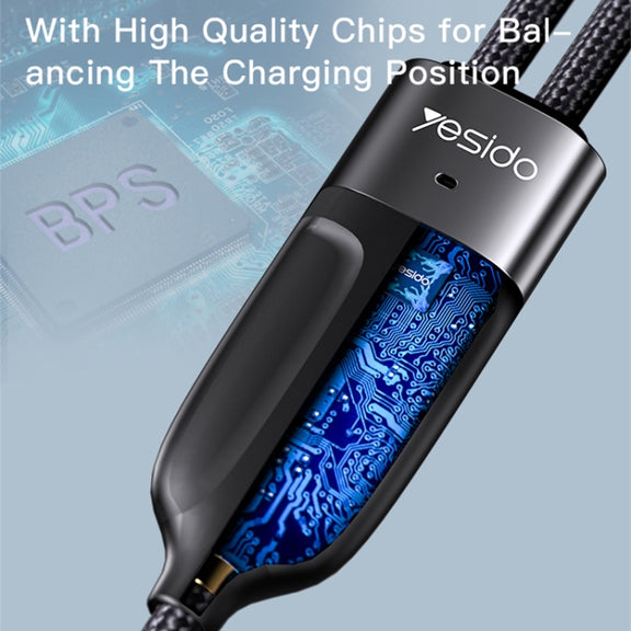 Yesido CA88 2 in 1 USB-C / Type-C to USB-C / Type-C Fast Charging Cable, Length: 1.2m