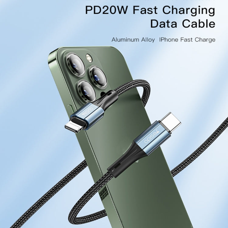 Yesido CA95 3A 20W USB-C / Type-C to 8 Pin Fast Charging Cable, Length: 1.2m