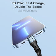 Yesido CA95 3A 20W USB-C / Type-C to 8 Pin Fast Charging Cable, Length: 1.2m