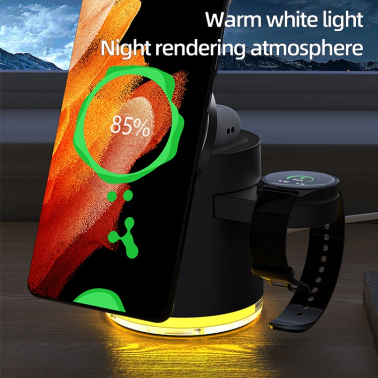 C16 15W 4 in 1 Multifunctional Foldable Magnetic Wireless Charger (Black)