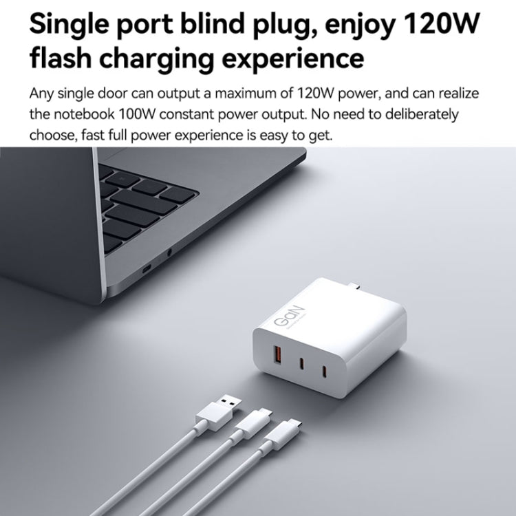 Original Xiaomi 140W 1 x USB + 2 x USB-C / Type-C Three Ports GaN Fast Charger Set, US Plug