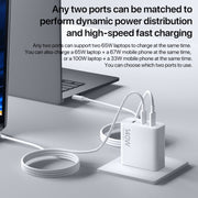 Original Xiaomi 140W 1 x USB + 2 x USB-C / Type-C Three Ports GaN Fast Charger Set, US Plug