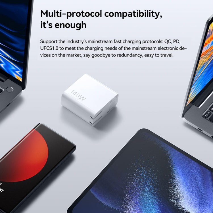 Original Xiaomi 140W 1 x USB + 2 x USB-C / Type-C Three Ports GaN Fast Charger Set, US Plug