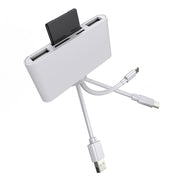 NK-1032 Pro 5 in 1 8 Pin + Type-C / USB-C + USB + TF Card + SD Card Multi-function Camera Reader Adapter