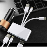 NK-1032 Pro 5 in 1 8 Pin + Type-C / USB-C + USB + TF Card + SD Card Multi-function Camera Reader Adapter