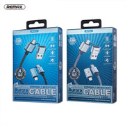REMAX RC-020t 2.4A Aurora Series 4 in 1 8 Pin + USB +2 x Type-C Data Snyc Charging Cable, Cable Length: 1m(Silver)