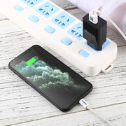 LZ-706 QC3.0 Single USB Port Travel Charger, EU Plug (Black)