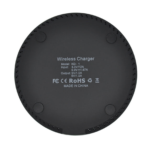 KD-1 Ultra-thin 10W Normal Charging Wireless Charger (Black)