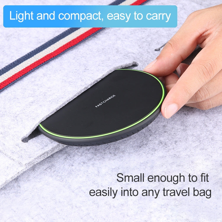 KD-1 Ultra-thin 10W Normal Charging Wireless Charger (Black)