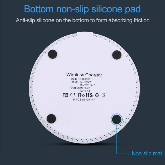 KD-1 Ultra-thin 10W Normal Charging Wireless Charger (Black)