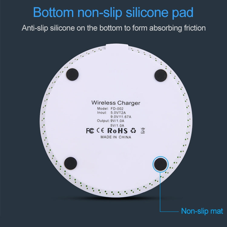 KD-1 Ultra-thin 10W Normal Charging Wireless Charger (Black)