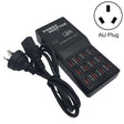 W-858 12A 12 Ports USB Fast Charging Dock Desktop Smart Charger AC100-240V, AU Plug (Black) - Multifunction Charger by PMC TechLife | Online Shopping South Africa | PMC TechLife | Buy Now Pay Later Mobicred