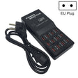W-858 12A 12 Ports USB Fast Charging Dock Desktop Smart Charger AC100-240V, EU Plug (Black) - Multifunction Charger by PMC TechLife | Online Shopping South Africa | PMC TechLife | Buy Now Pay Later Mobicred