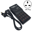W-858 12A 12 Ports USB Fast Charging Dock Desktop Smart Charger AC100-240V, UK Plug (Black) - Multifunction Charger by PMC TechLife | Online Shopping South Africa | PMC TechLife | Buy Now Pay Later Mobicred