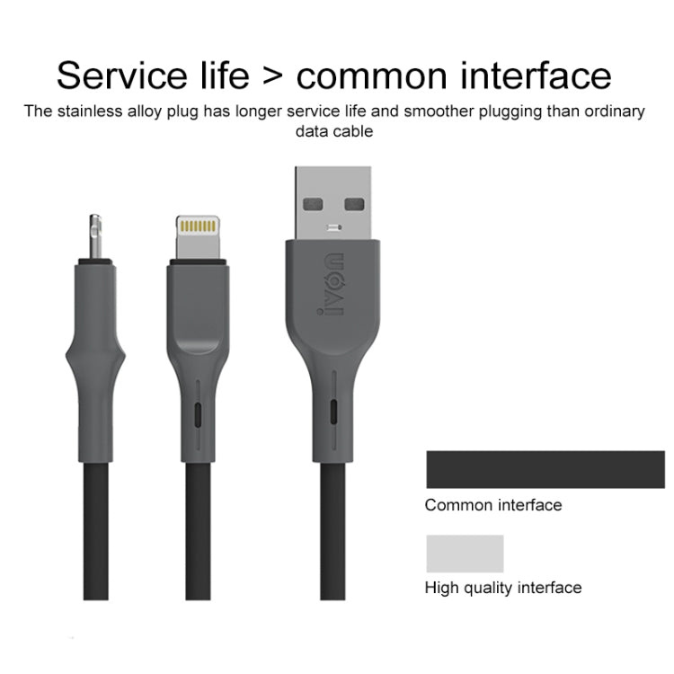 IVON CA78 2.4A 8 Pin Fast Charging Data Cable, Length: 1m (Red)