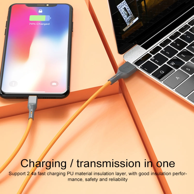 IVON CA78 2.4A 8 Pin Fast Charging Data Cable, Length: 1m (Red)