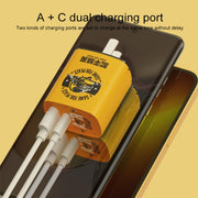 ROCK T42 PD 20W USB + TypeC / USB-C Dual Ports Fast Charging Travel Charger, CN Plug (Orange)