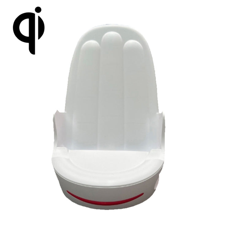 V8 15W Five-finger Sofa Phone Magnetic Suction Wireless Charger Stand (White)