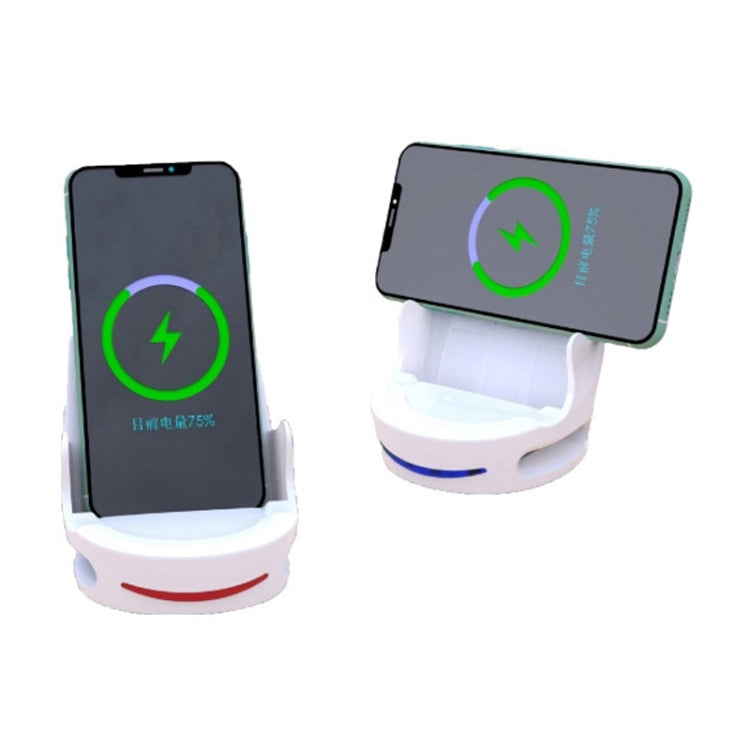 V8 15W Five-finger Sofa Phone Magnetic Suction Wireless Charger Stand (White)