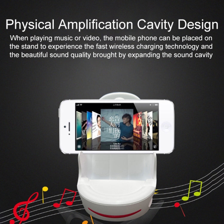 V8 15W Five-finger Sofa Phone Magnetic Suction Wireless Charger Stand (White)