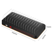 WLX-815 100W 15 Ports USB Fast Charging Dock Smart Charger with Phone & Tablet Holder, US Plug