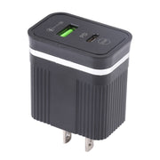 46-A2C2 20W PD + QC3.0 USB Multifunction Fast Charger,US Plug(Black)