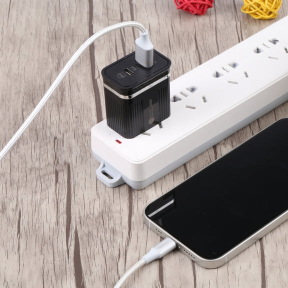 46-A2C2 20W PD + QC3.0 USB Multifunction Fast Charger,US Plug(Black)