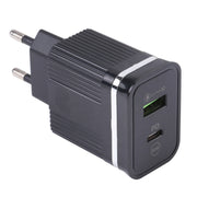 46-A2C2 20W PD + QC3.0 USB Multifunction Fast Charger，EU Plug(Black)