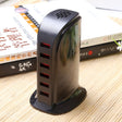 853L 30W 6 Ports USB Fast Charging Dock Smart Charger AC100-240V (Black) - Multifunction Charger by PMC TechLife | Online Shopping South Africa | PMC TechLife | Buy Now Pay Later Mobicred