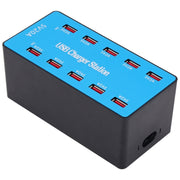 A5B 100W 10 Ports USB Smart Charging Station with Indicator Light, EU Plug