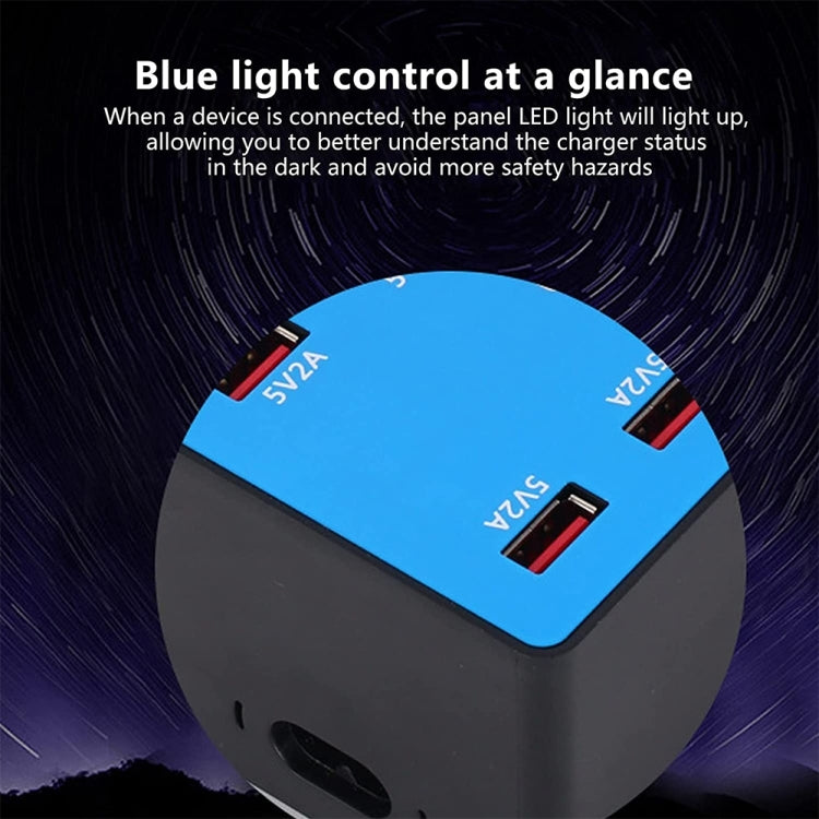 A5B 100W 10 Ports USB Smart Charging Station with Indicator Light, UK Plug